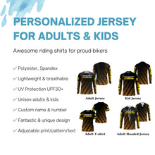 Load image into Gallery viewer, Life behind bars Mountain bike jersey Custom UPF30+ adult kid MTB jersey Yellow cycling shirt| SLC39