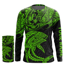 Load image into Gallery viewer, Tuna Fishing Polynesian tattoo custom name UV protection Shirts fishing gifts - TMTS043