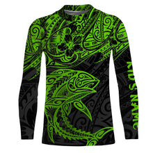 Load image into Gallery viewer, Tuna Fishing Polynesian tattoo custom name UV protection Shirts fishing gifts - TMTS043