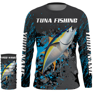 Yellowfin Tuna Fishing custom name dri Sun protection Shirts UPF 30+ Personalized fishing gifts - HVFS051