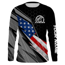 Load image into Gallery viewer, Personalized Fishing Jerseys American Flag UV Custom Long Sleeves Patriotic Fishing Apparel Gifts TTN83