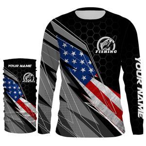 Personalized Fishing Jerseys American Flag UV Custom Long Sleeves Patriotic Fishing Apparel Gifts TTN83