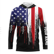 Load image into Gallery viewer, American Flag UV Protection Custom Long Sleeve Shirts Upf 30+ Patriotic Fishing Apparel TTN120