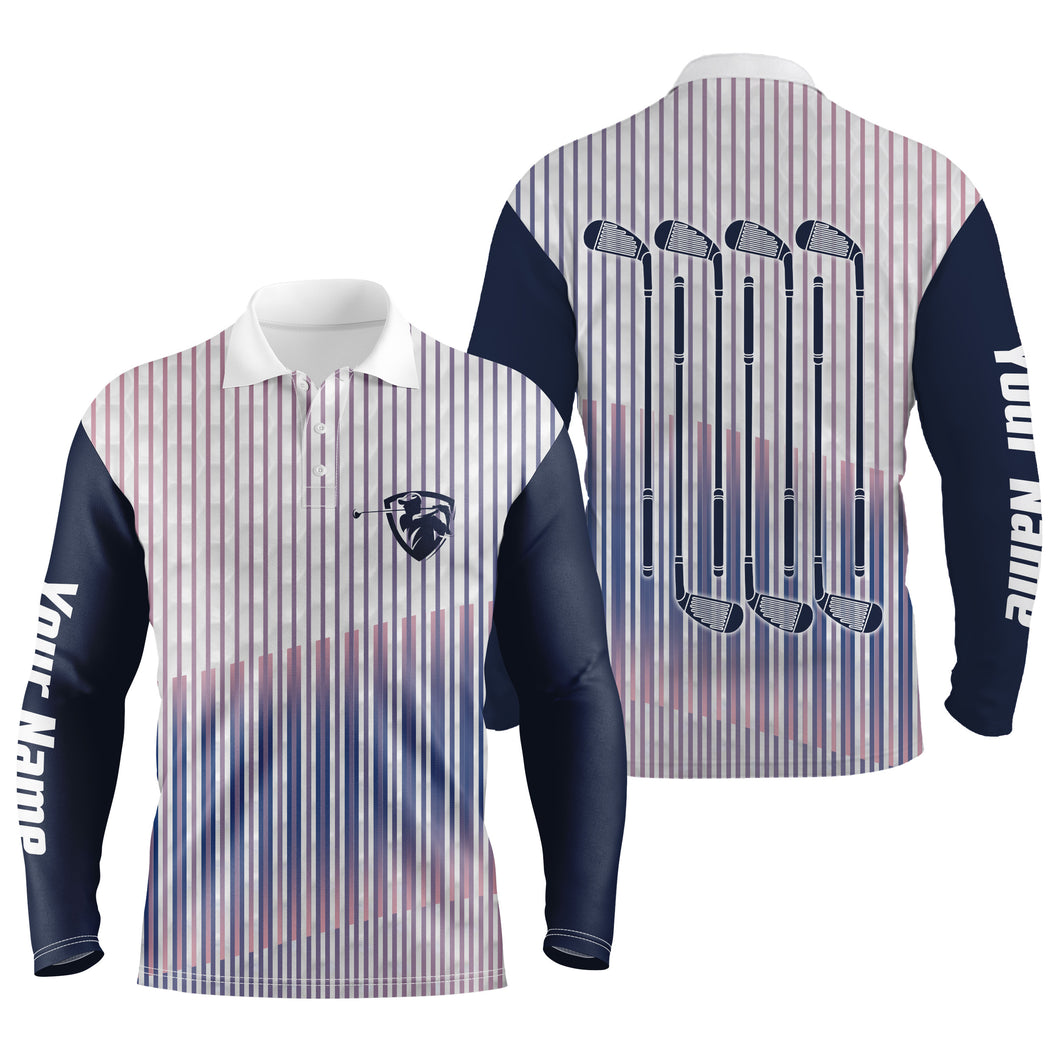 Men's Golf Sports Polo Custom Name Long Sleeves Shirt, Ideal Gift For Golf Fans, Golf Club TTN85