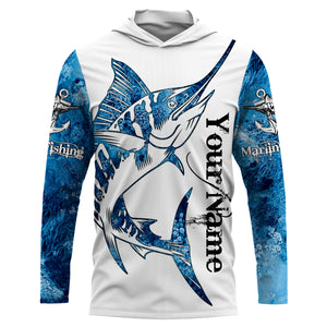 Marlin Fishing Fish reaper Custom Long Sleeve performance Fishing Shirts, Marlin Fishing jerseys| TTN10