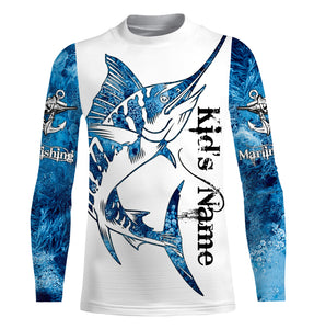 Marlin Fishing Fish reaper Custom Long Sleeve performance Fishing Shirts, Marlin Fishing jerseys| TTN10