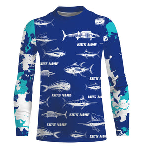 Saltwater Fishing Camo Custom UV Protection Long sleeve Performance Fishing Shirts TTN75