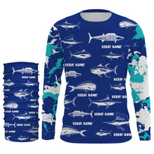 Load image into Gallery viewer, Saltwater Fishing Camo Custom UV Protection Long sleeve Performance Fishing Shirts TTN75