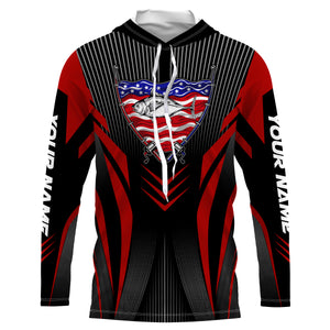 Tuna Fishing American Flag Custom performance Long Sleeve Shirt, Patriotic Fishing jerseys for fisherman TTN20