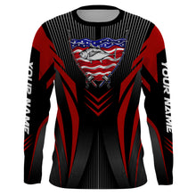 Load image into Gallery viewer, Tuna Fishing American Flag Custom performance Long Sleeve Shirt, Patriotic Fishing jerseys for fisherman TTN20