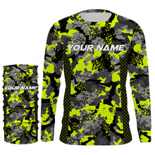 Load image into Gallery viewer, Colorful Fishing Camo Custom UV Long Sleeve Performance Fishing Shirts, Camouflage Fishing Apparel TTN82