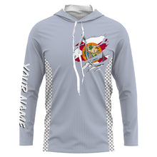Load image into Gallery viewer, Florida Flag Fish Hook Custom UV Protection Long Sleeve performance Fishing Shirts TTN70