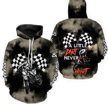 Load image into Gallery viewer, Dirt Bike Personalized Long Sleeves, Hoodie, A Little Dirt Never Hurt, Motocross Off-road Racing Shirt| NMS288