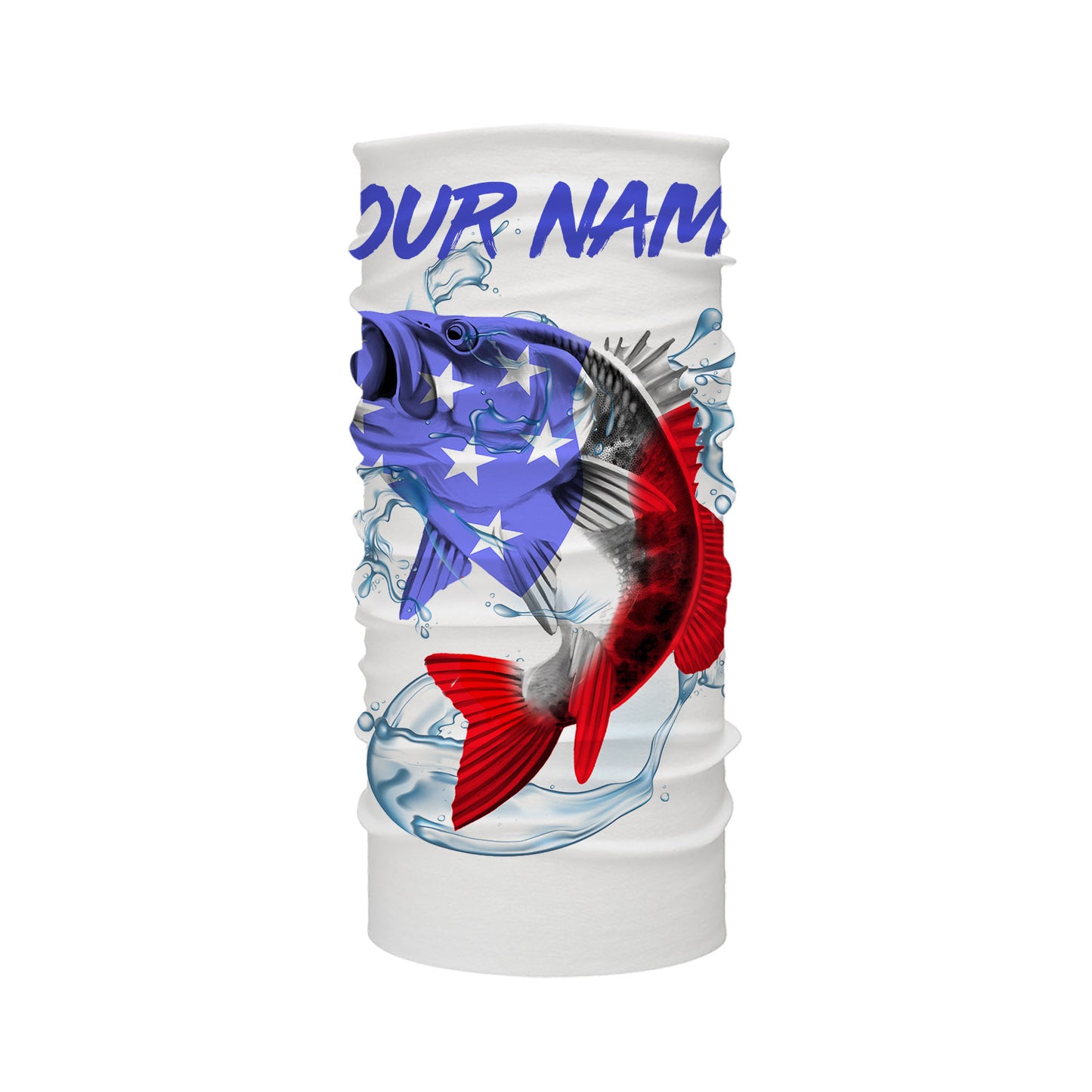 Custom Name Bass Fishing US Flag Performance Fishing Shirt, Bass Fishing Jerseys TATS211