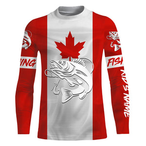 Walleye Fishing 3D Canadian Flag Customize name All over print shirts, fishing gift for men NQS470