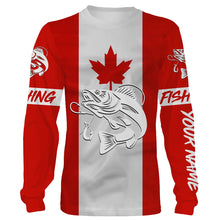 Load image into Gallery viewer, Walleye Fishing 3D Canadian Flag Customize name All over print shirts, fishing gift for men NQS470