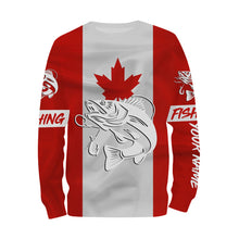 Load image into Gallery viewer, Walleye Fishing 3D Canadian Flag Customize name All over print shirts, fishing gift for men NQS470