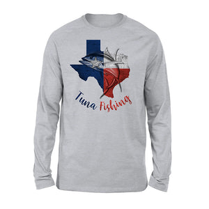 Texas tuna fishing Texas flag map fishing shirts A236