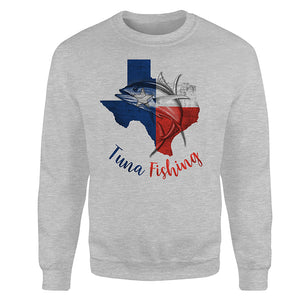 Texas tuna fishing Texas flag map fishing shirts A236