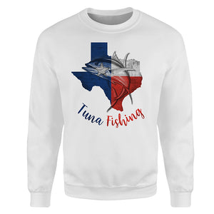 Texas tuna fishing Texas flag map fishing shirts A236