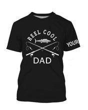 Load image into Gallery viewer, Reel Cool Dad Funny Quote Custom Name Fishing Shirt Personalized Gift TATS109