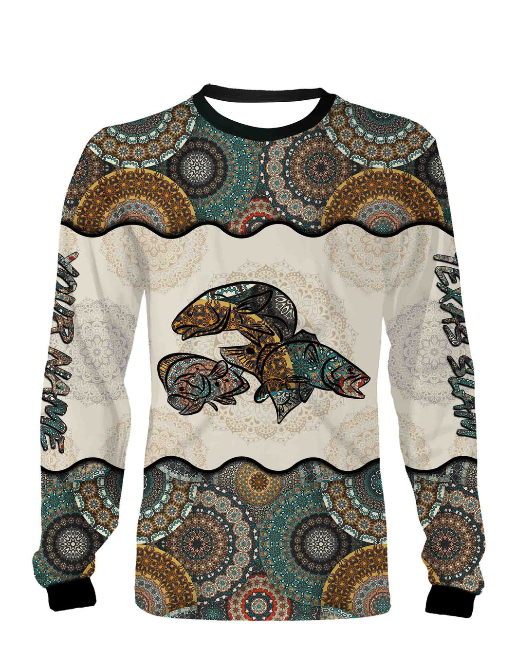 Texas Slam Fishing Vintage Mandala 3D All Over printed Customized Name Shirts Personalized Gift TATS130