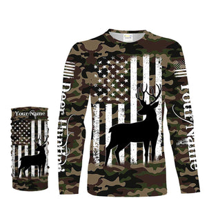 Deer hunting custom name America flag camo all over print Shirts, Hoodie, Zip up hoodie TATS212