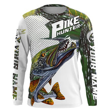 Load image into Gallery viewer, Pike Hunter Angry Pike Custom Nothern Pike Fishing Jerseys, Pike Fishing Scales Fishing Shirts |  IPHW3836