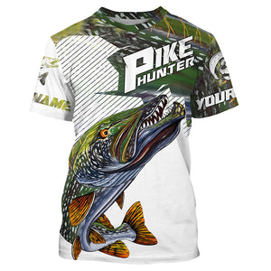 Pike Hunter Angry Pike Custom Nothern Pike Fishing Jerseys, Pike Fishing Scales Fishing Shirts |  IPHW3836