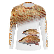 Load image into Gallery viewer, Personalized Mangrove Snapper Fishing Scales Long Sleeve Performance Tournament Fishing Shirts IPHW4011