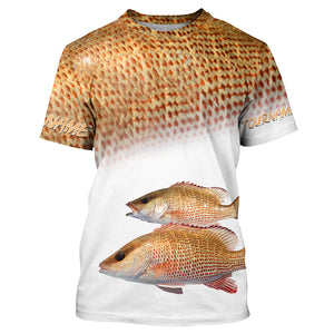 Personalized Mangrove Snapper Fishing Scales Long Sleeve Performance Tournament Fishing Shirts IPHW4011