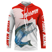Load image into Gallery viewer, Angry Chinook King Salmon Custom Long sleeve Fishing Shirts, Salmon hunter Fishing jerseys | red IPHW3338