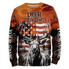 Load image into Gallery viewer, Personalized Us Flag Deer Hunting Shirts Patriotic Deer Hunter Apparel Big Game Hunting Clothes For Men Women IPHW5492