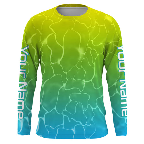 Mahi Mahi Fish skin Custom Long sleeve performance Fishing shirts, Mahi Mahi Fishing jerseys IPHW3040