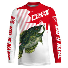 Load image into Gallery viewer, Angry Crappie Custom Long sleeve performance Fishing Shirts, Crappie hunter Fishing jerseys | red IPHW3380