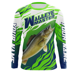 Walleye Fishing Custom Uv Protection Long Sleeve Fishing Shirts, Walleye Master Tournament Shirt IPHW3933