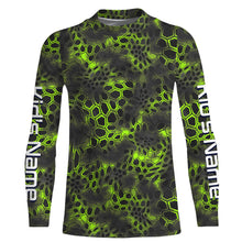 Load image into Gallery viewer, Green camo Custom Long Sleeve performance Fishing Shirts, UV Protection Fishing jerseys - IPHW2210