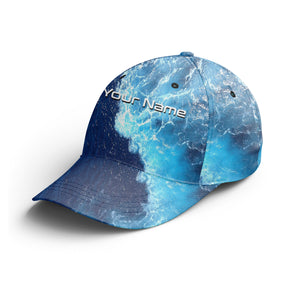 Saltwater Sea wave camo Custom Adjustable Fishing Baseball Trucker Angler hat cap Fishing gifts IPHW3269