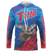 Load image into Gallery viewer, Custom Texas Inshore Slam Fishing Redfish, Trout, Flounder Long Sleeve Fishing Shirts Jerseys IPHW3941