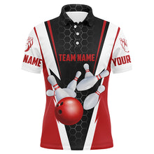 Load image into Gallery viewer, Bowling Shirts For Men Custom Name And Team Name Strike Bowling Ball And Pins, Team Bowling Shirts IPHW4175