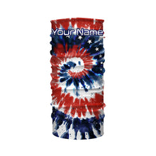 Load image into Gallery viewer, Red White and Blue American Tie dye Flag Custom UV Long Sleeve Fishing Shirts, Patriotic Fishing Shirts - IPHW1714