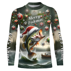 Walleye Fishing Full Printing Christmas Fishing Shirts Customzed Name Xmas Fishing Gifts IPHW5555