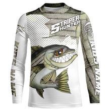 Load image into Gallery viewer, Personalized Striped Bass Performance Fishing Shirts, Striper Hunter Fishing Jerseys IPHW4252