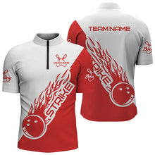 Load image into Gallery viewer, Custom Bowling Shirts For Men And Women, Bowling Team Shirts Bowling Strike |Blue And Red IPHW3981