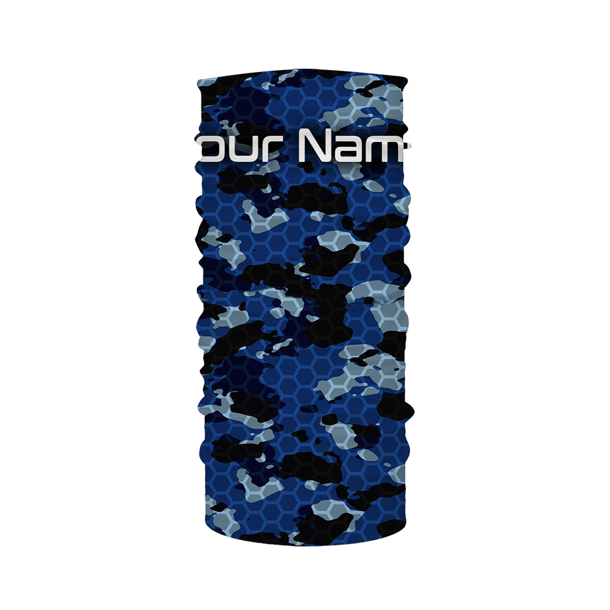 Custom Blue Fishing camo Long Sleeve performance Fishing Shirts, UV Protection Fishing apparel - IPHW1474