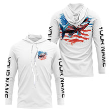 Load image into Gallery viewer, Personalized American Flag Bass Long Sleeve Fishing Shirts, Patriotic Bass Fishing Gifts IPHW5939