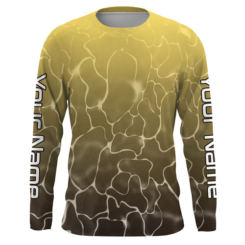 Walleye Fish skin Custom Long sleeve performance Fishing shirts, Walleye Fishing jerseys IPHW3053
