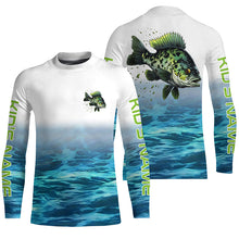 Load image into Gallery viewer, Custom Crappie Long Sleeve Tournament Fishing Shirts, Crappie Fishing Jerseys | Blue IPHW5850