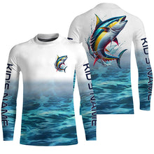 Load image into Gallery viewer, Personalized Tuna Saltwater Fishing Long Sleeve Fishing Shirts, Tuna Fishing Jerseys IPHW6001