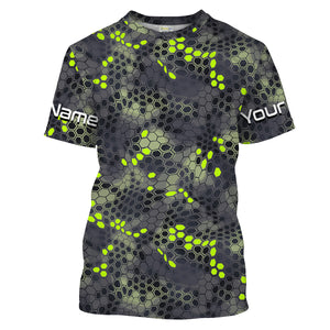 Forest lime green Fishing Hunting camo Custom Long Sleeve performance Fishing Shirts UV Protection IPHW1546